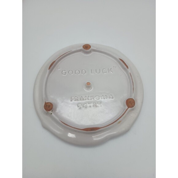 VTG Frankoma "Good Luck" Triple Horse Shoe Western Trivet Mug Slider 94TRH - Picture 3 of 4